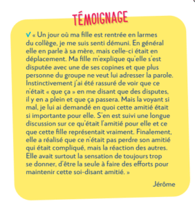 la vision de l'amitié par un ado hypersensible